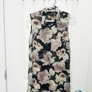 Floral short sleeve blouse